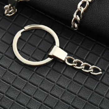 30MM flat ring square key chain key ring bold alloy chain jewelry key ring pendant material